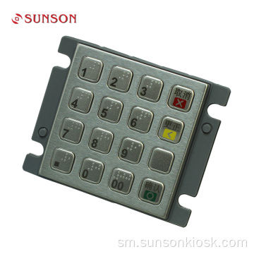 IP65 Suavai Faʻamaonia Encrypted PIN pad